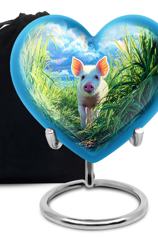 Cute Piglet Memorial Urn - Nature Cremation Urns For Adult Ashes