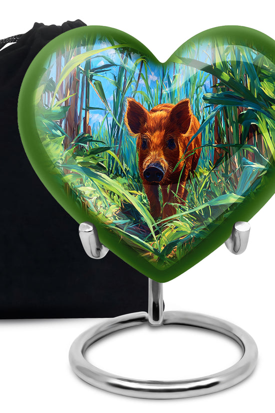 Pig Jungle Memorial Urn - Artistic Cremation Urns For Loved Ones