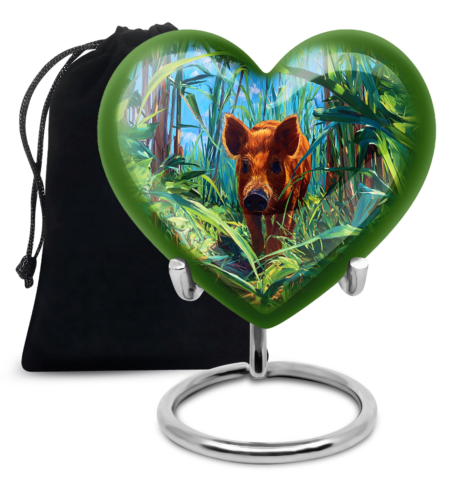 Pig Jungle Memorial Urn - Artistic Cremation Urns For Loved Ones