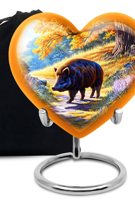 Boar Nature Cremation Urns - Beautiful Fall Forest Funeral Urns For Ashes
