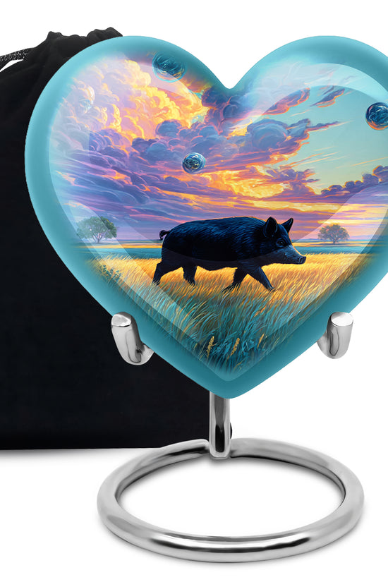 Black Pig Cremation Urns - Golden Field Funeral Urns For Human Ashes
