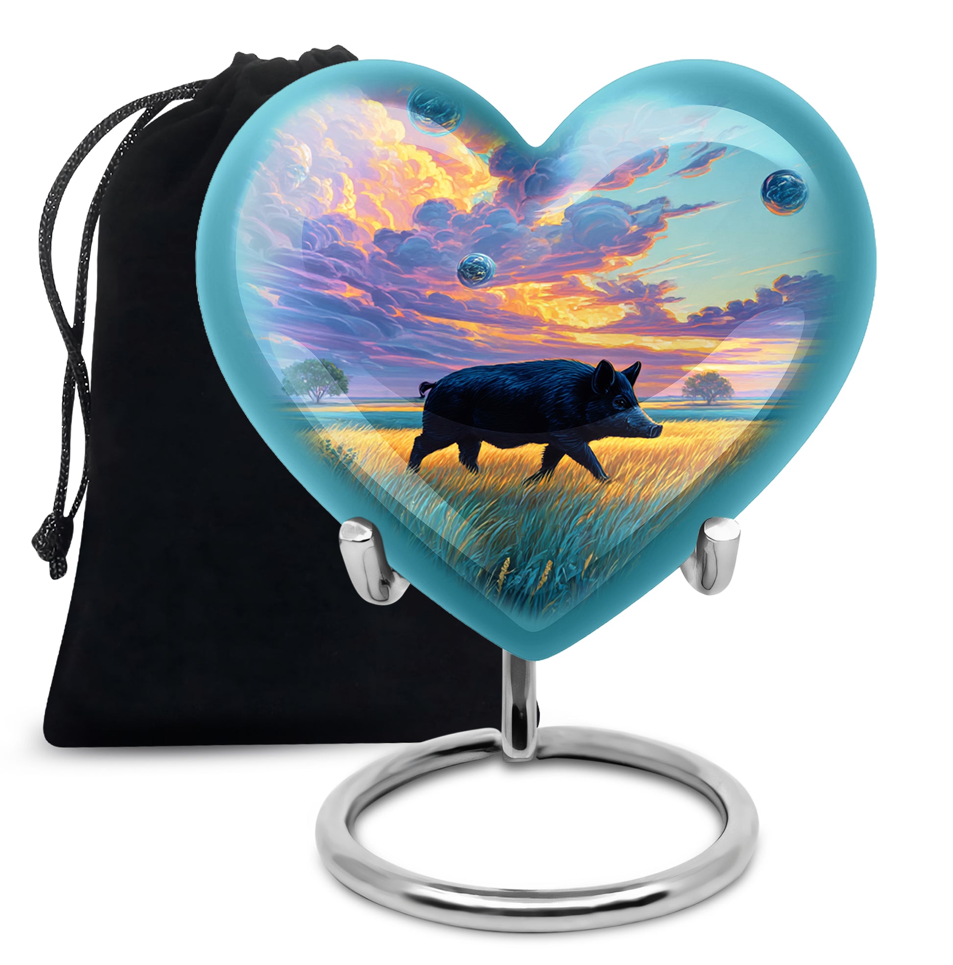 Black Pig Cremation Urns - Golden Field Funeral Urns For Human Ashes