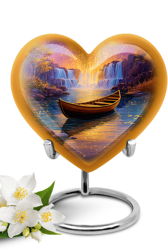 Hallowed Boat Cremation Urns for Human Ashes - Pink 10-inch - Karyliz