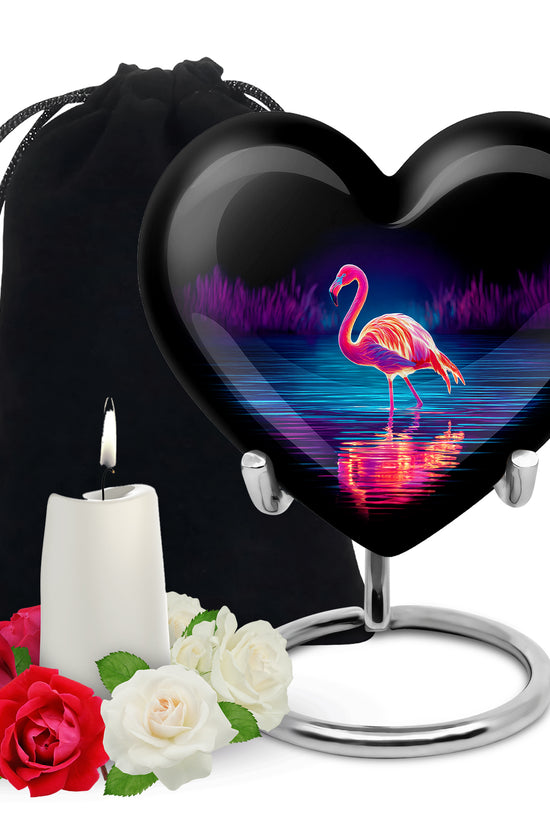 Artistic Flamingo Cremation Urn - Beautiful Memorial Urns For Human Ashes