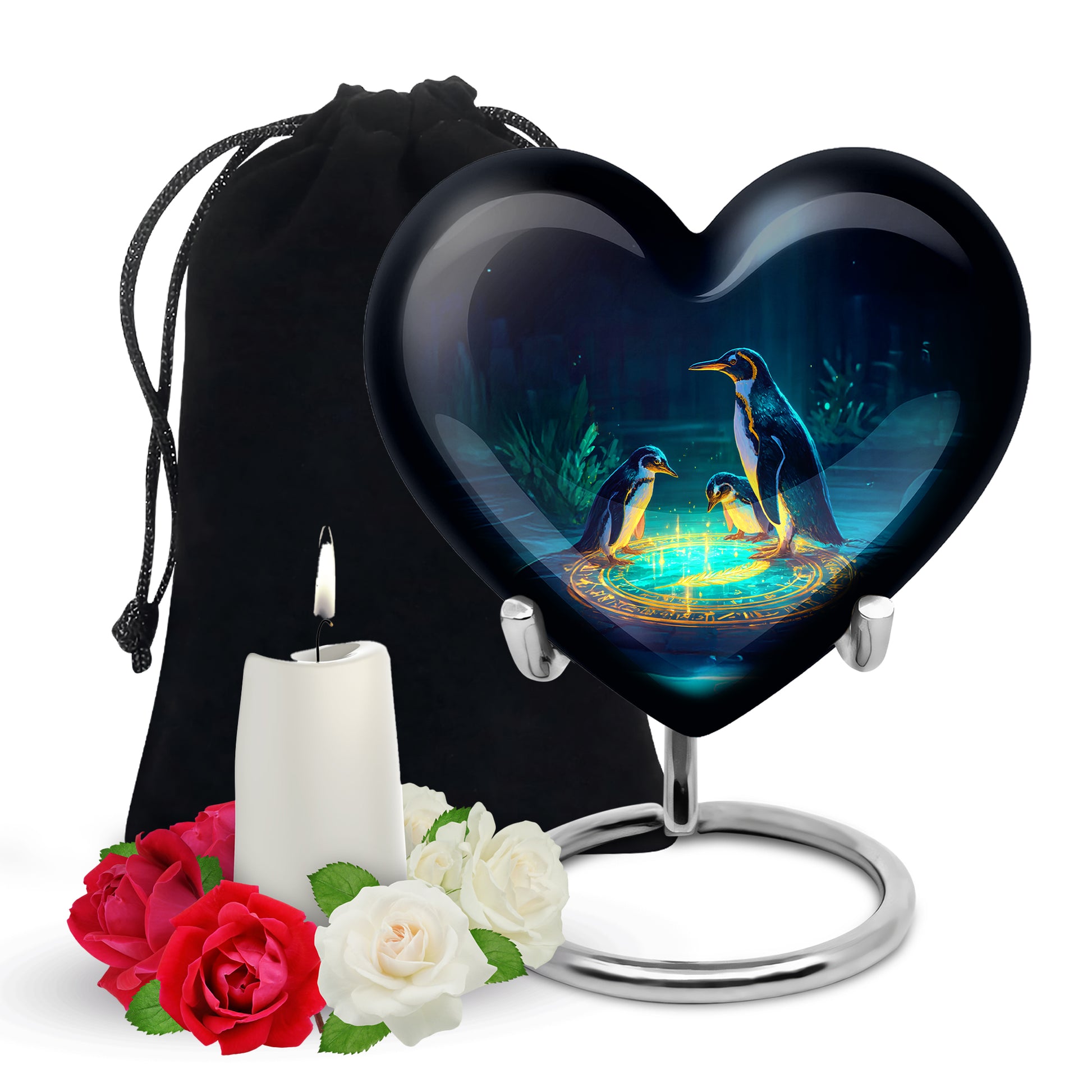 Mystical Penguin Urn - Unique Funeral Urn For Human Ashes