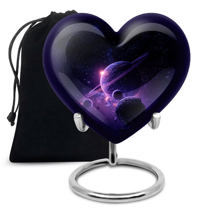 Space Planet Memorial Urn - Galaxy Funeral Urn For Burial