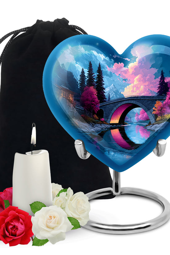 Bridge Landscape Cremation Urn For Ashes – River Memorial Urn For Burial