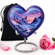 Mountain Sunset Cremation Urn - Nature Landscape Cremation Urn For Burial