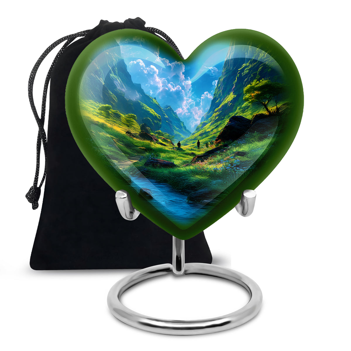 Mountain Scenic Memorial Urn - Large Funeral Urn For Loved Ones