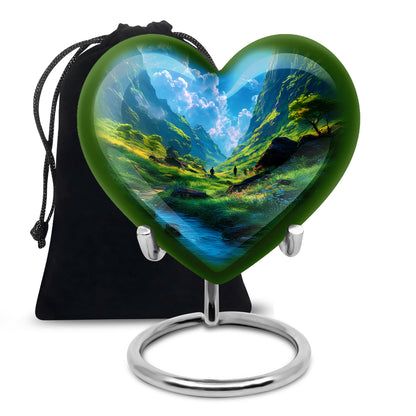 Mountain Scenic Memorial Urn - Large Funeral Urn For Loved Ones