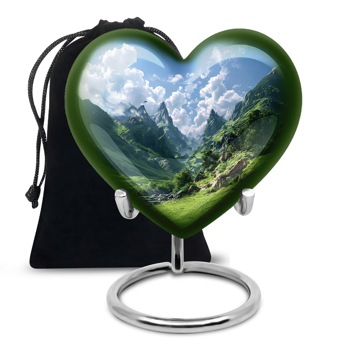 Peaceful Hills Theme Funeral Urn - Mountain Memorial Urn For Adult Ashes
