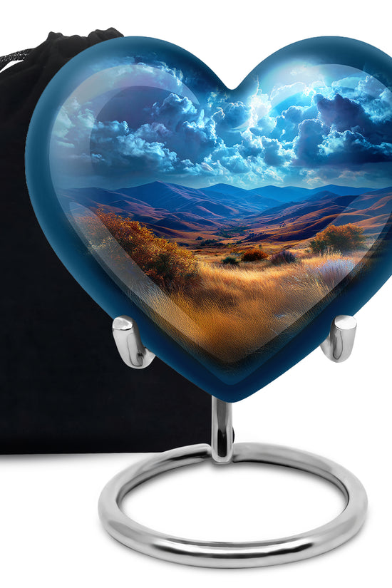 Scenic Mountain Memorial Urn - Nature Cremation Urn For Human Ashes