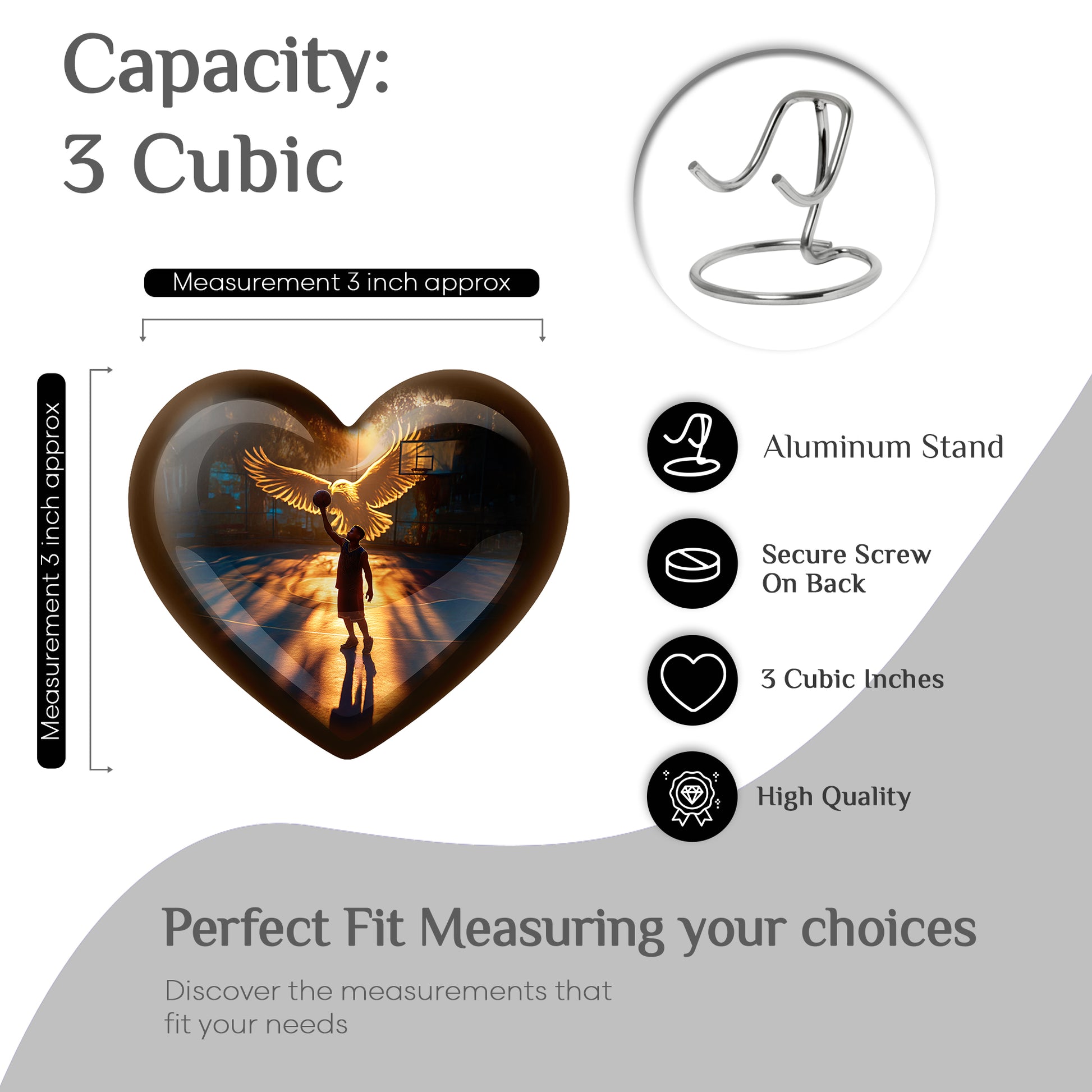 Ebony Basketball Cremation Urn front view showing detailed design - loving heart memorial featuring basketball pattern - mini keepsake memorial for portion of cremation ashes