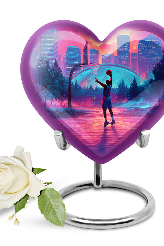 Personalized Eternal Basketball Cremation Urns - Red 10-inch, 200 cu in - Yatskia