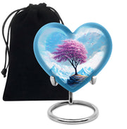 Cherry Blossom Tree Funeral Urn - Mountain Memorial Urn For Ashes