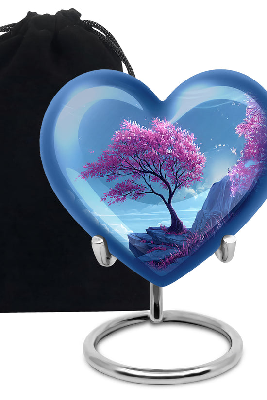 Pink Blossom Tree Cremation Urn - Beautiful Funeral Urn For Female