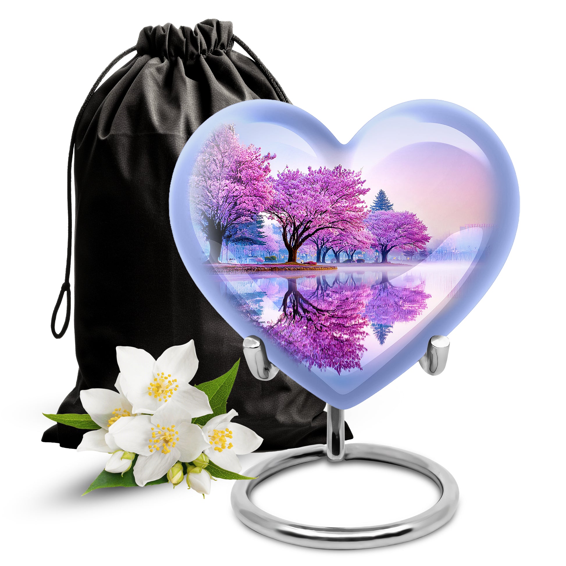 Cherry Blossom Cremation Urn – Scenic Memorial Urn For Human Ashes