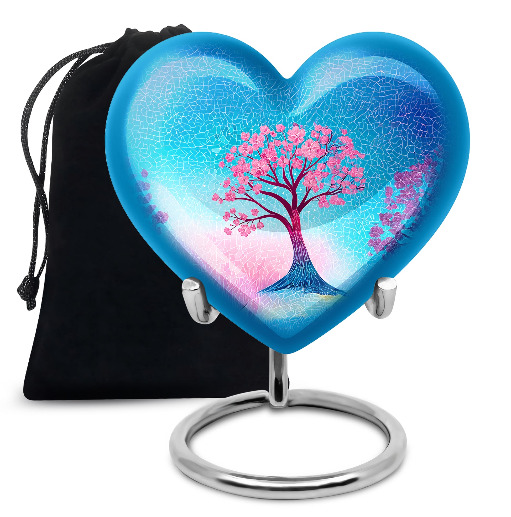 Artistic Floral Cremation Urn - Unique Memorial Urns For Adult Ashes