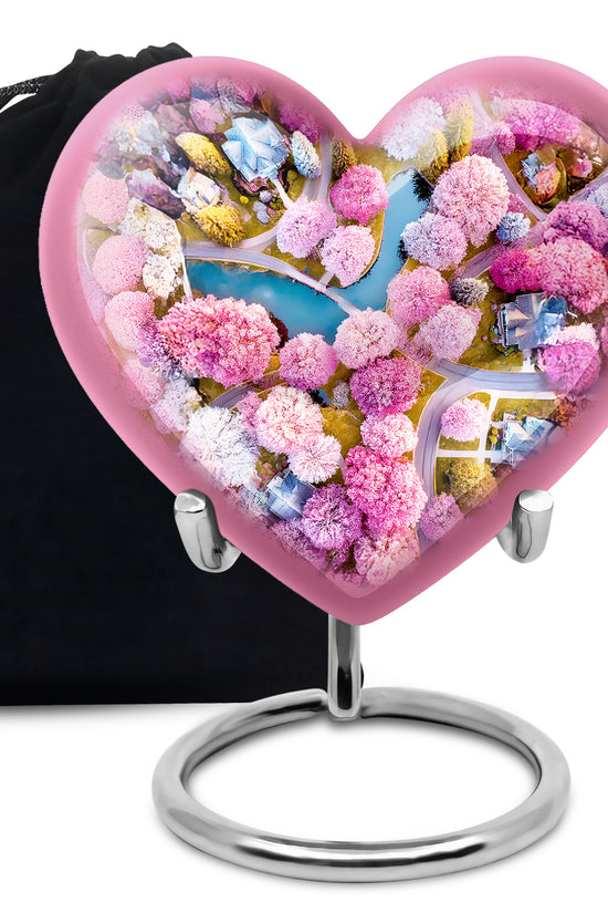 Scenic Blossom Landscape Cremation Urn - Cremation Urn For Ashes