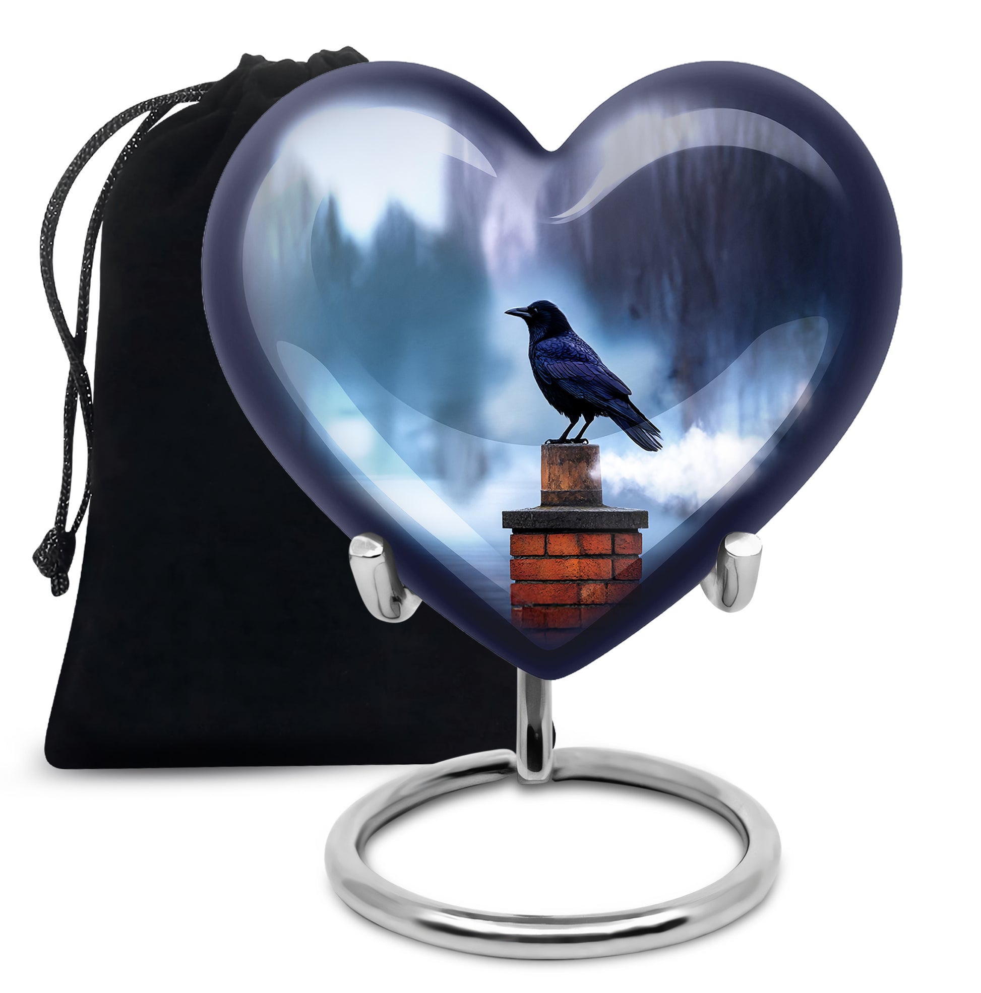 Raven Tribute Funeral Urn - Sky Memorial Urn For Adult Ashes