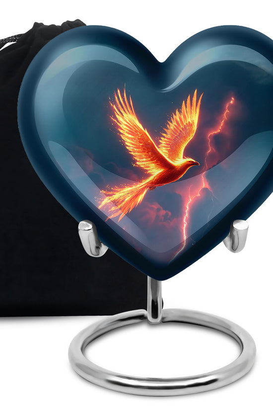 Flaming Phoenix Cremation Urn - Storm Bird Funeral Bird For Burial