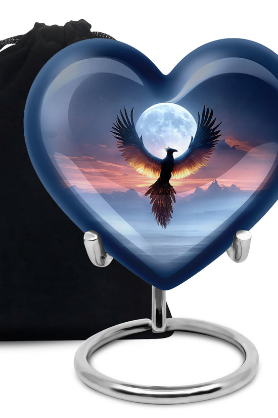 Moonlight Phoenix Memorial Urn - Night Sky Cremation Urn For Ashes
