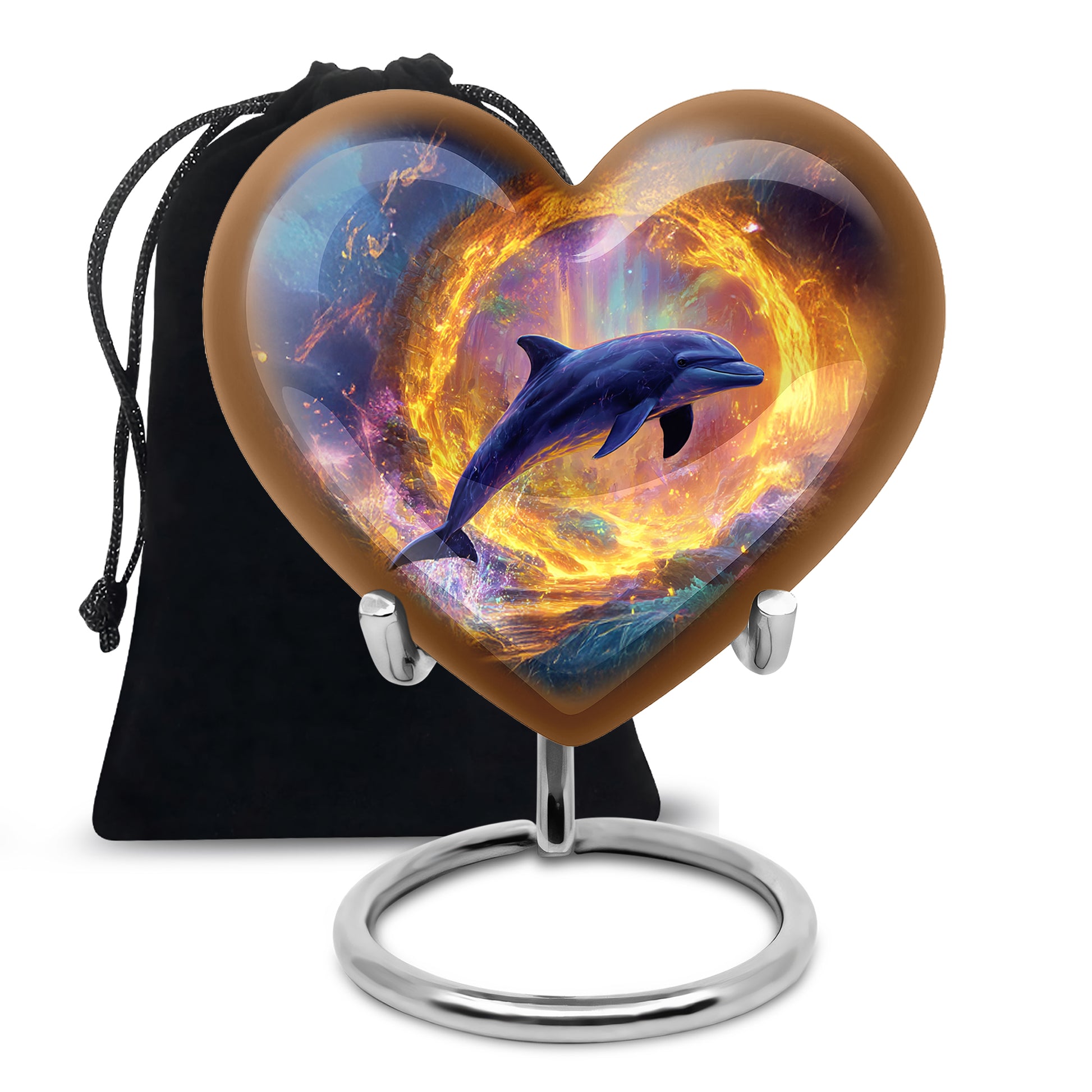 Dolphin Theme Funeral Urn - Beautiful Memorial Urn For Ashes
