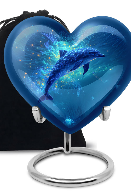 Dolphin Ocean Funeral Urn - Unique Memorial Urn For Adult Ashes