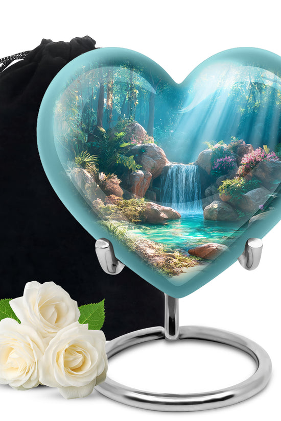 Peaceful Forest Memorial Urn - Beautiful Cremation Urn For Human Ashes