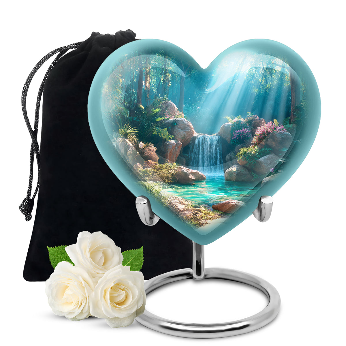 Peaceful Forest Memorial Urn - Beautiful Cremation Urn For Human Ashes