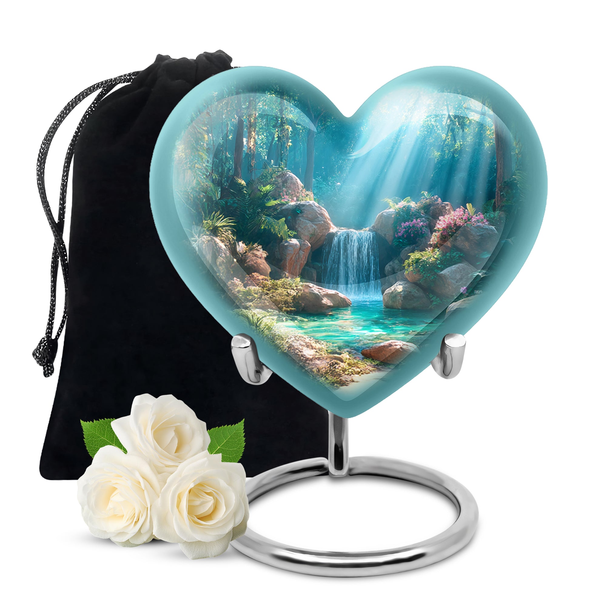 Peaceful Forest Memorial Urn - Beautiful Cremation Urn For Human Ashes