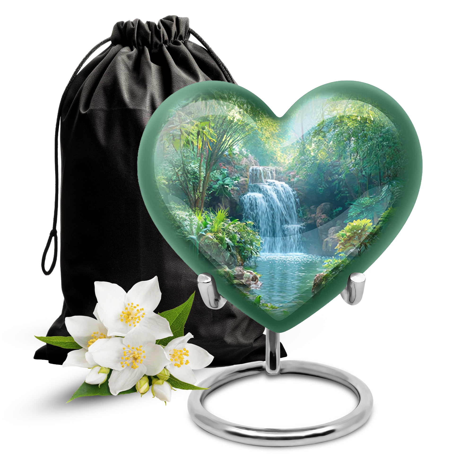 Nature Waterfall Cremation Urn - Peaceful Memorial Urn For Burial