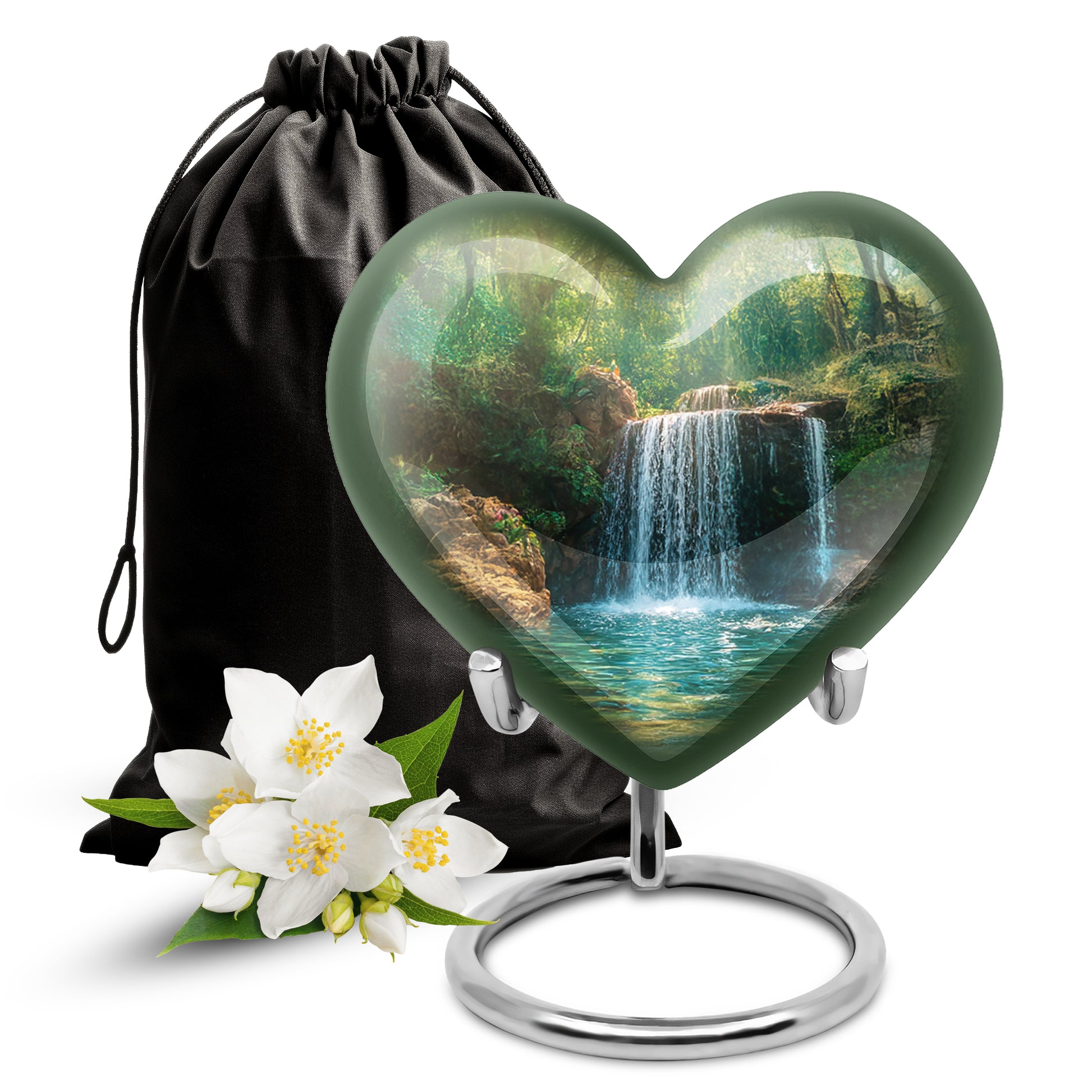 Scenic Waterfall Cremation Urn - Memorial Urn For Male & Female