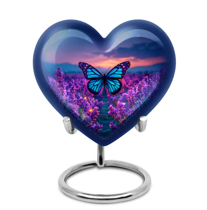 Remarkable Butterfly Memorial Cremation Urns - Blue 10-inch, 200 cu in - Karyliz