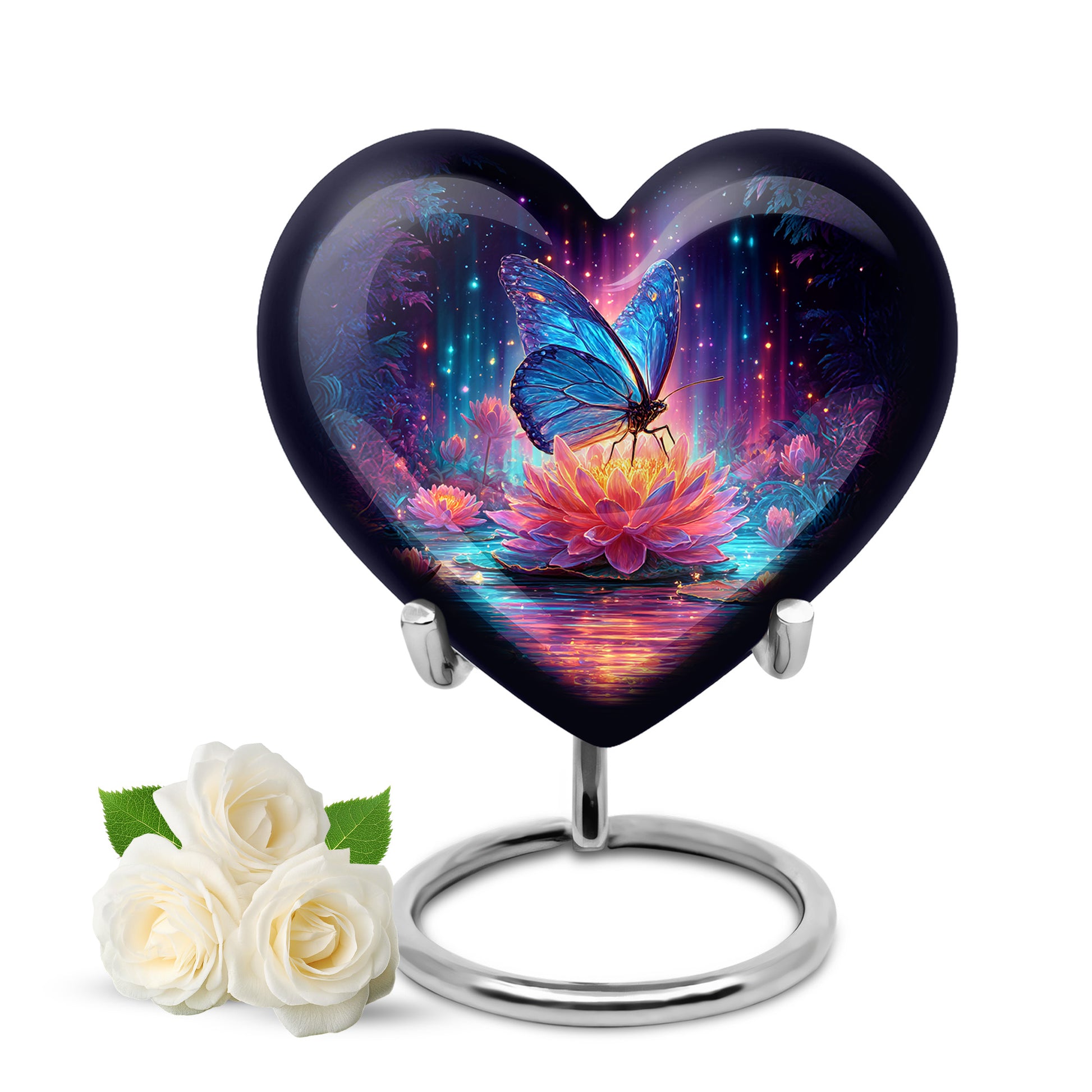 Personalized Butterfly Cremation Urns - Tranquil Blue 10-inch, 200 cu in - Yatskia