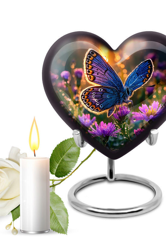 Personalized Eternal Butterfly Cremation Urns - Gold 10-inch, 200 cu in - Yatskia