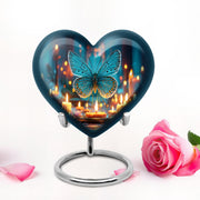 Blue Butterfly Cremation Urns - Glorious Celebration 10-inch, 200 cu in - Karyliz
