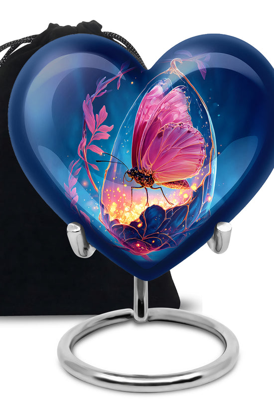 Mystic Butterfly Creamtion Urn - Large Memorial Urn For Human Ashes