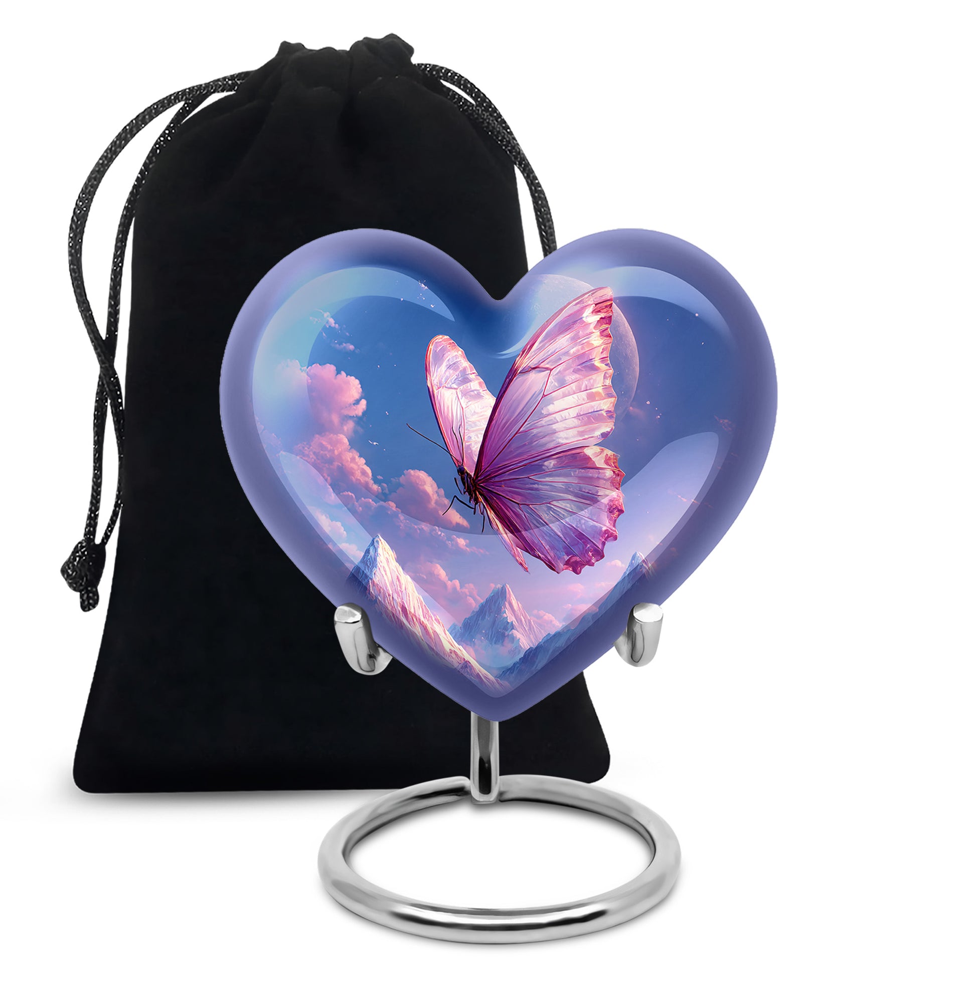 Butterfly Cremation Urn - Beautiful Mountain Funeral Urn For Ashes