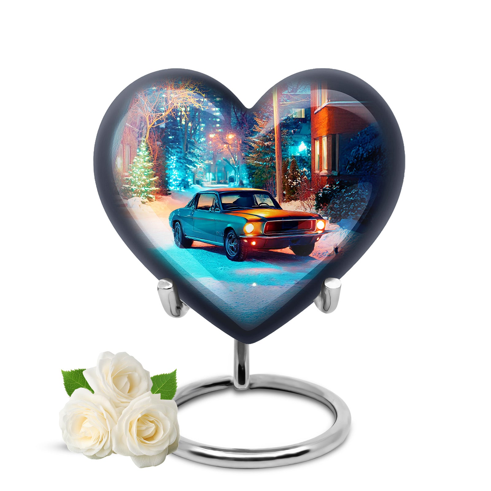 Personalized Gray Car Cremation Urns for Ashes - Majestic 10-inch - Karyliz