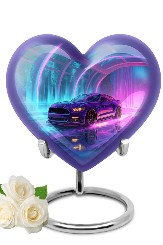 Personalized Blue Sovereign Car Cremation Urns for Human Ashes - 10-inch, 200 cu in - Karyliz