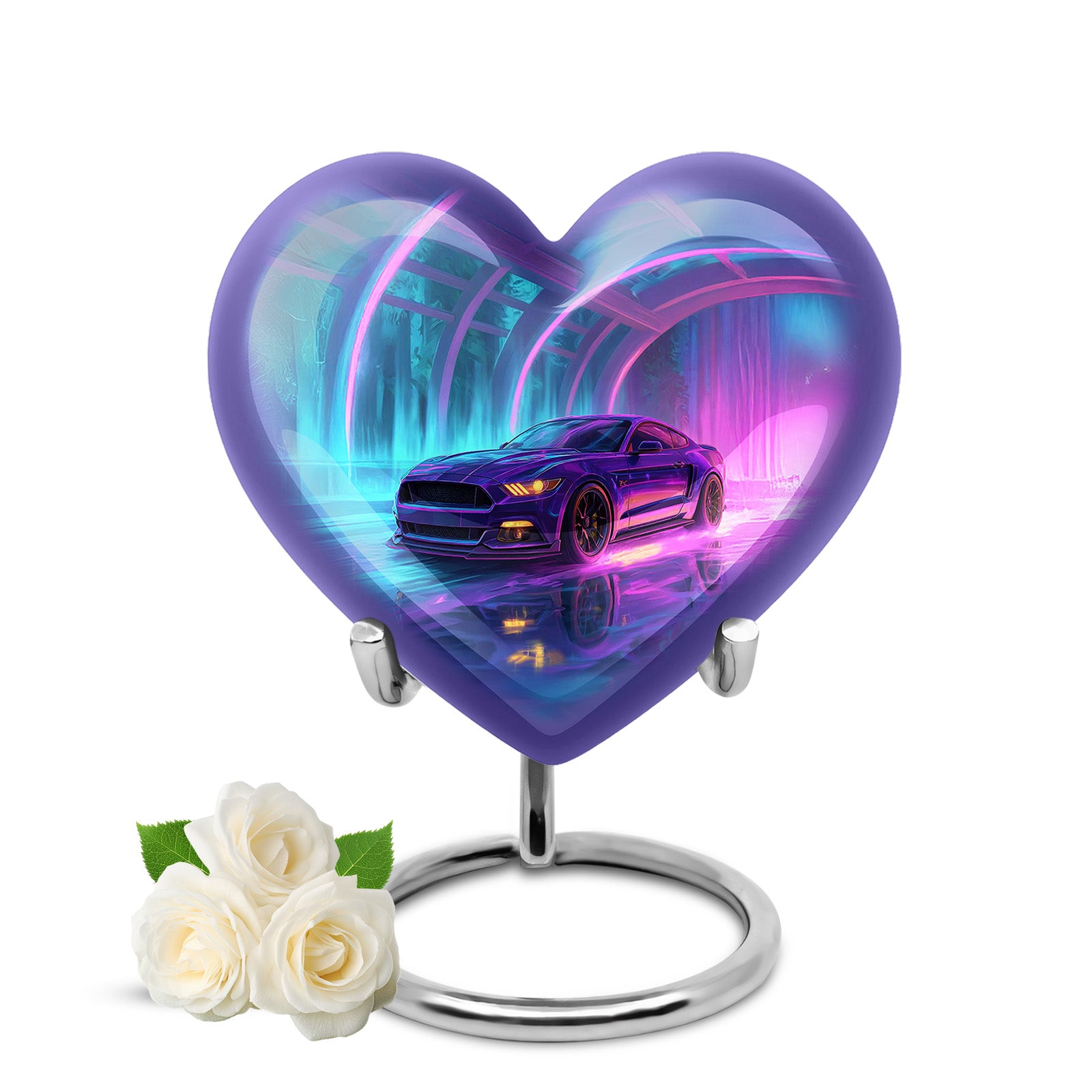 Personalized Blue Sovereign Car Cremation Urns for Human Ashes - 10-inch, 200 cu in - Karyliz