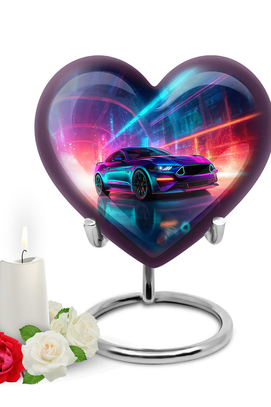 Personalized Refined Car Cremation Urns - Blue 10-inch, 200 cu in - Karyliz