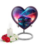 Personalized Refined Car Cremation Urns - Blue 10-inch, 200 cu in - Karyliz