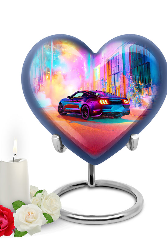 Personalized Purple Cherished Car Cremation Urns for Human Ashes - 10-inch, 200 cu in - Karyliz