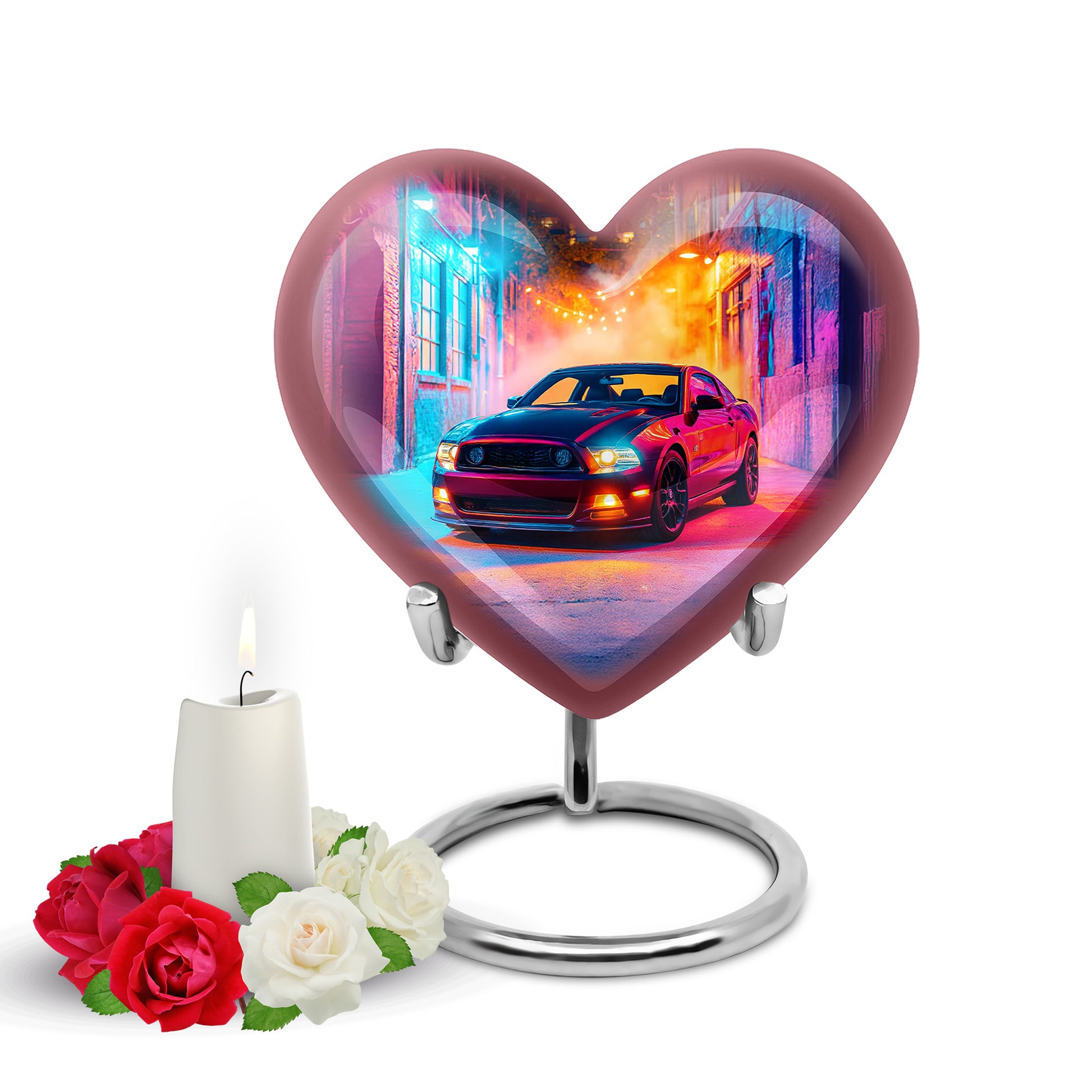Radiant Car Memorial Cremation Urns - Purple 10-inch, 200 cu in - Karyliz