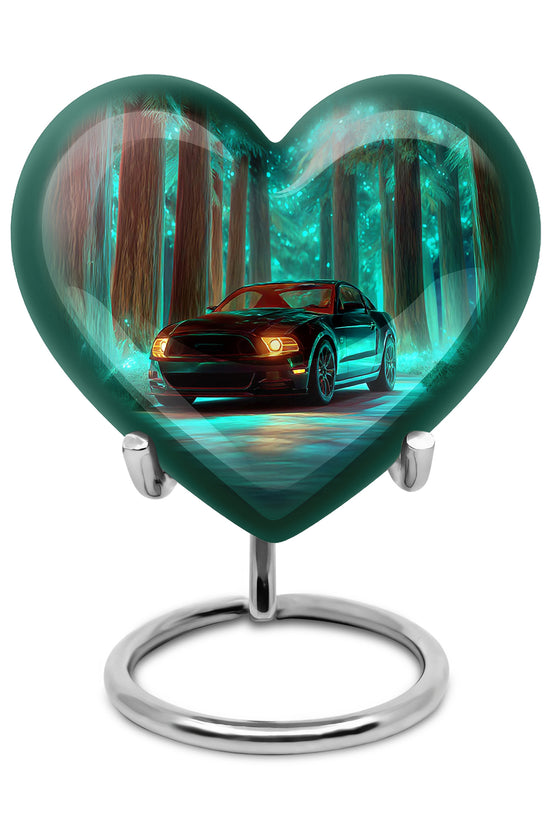 Teal Car Cremation Urns - Glorious Homage 10-inch, 200 cu in - Karyliz