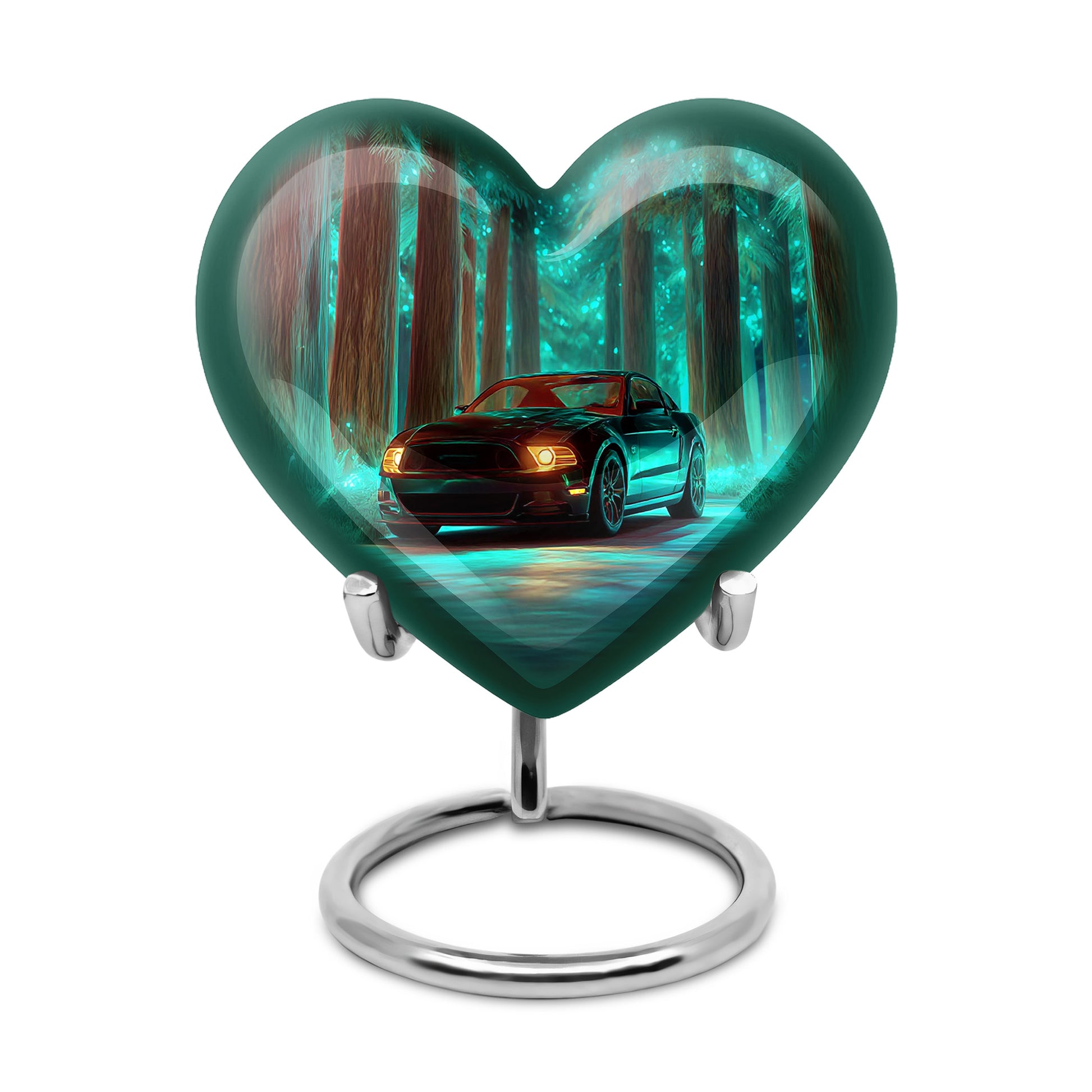 Teal Car Cremation Urns - Glorious Homage 10-inch, 200 cu in - Karyliz