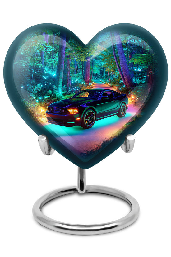 Lustrous Car Cremation Urns for Human Ashes - Blue 10-inch - Karyliz