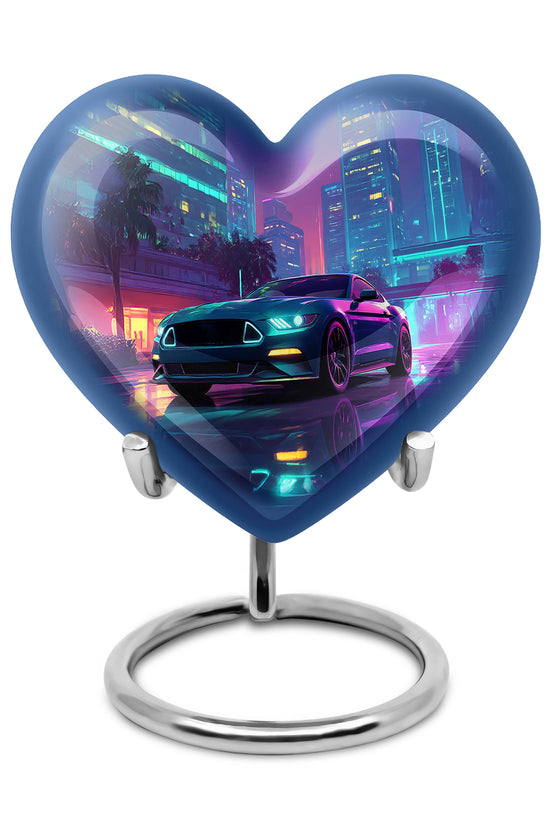 Personalized Car Cremation Urns - Soothing Blue 10-inch, 200 cu in - Karyliz